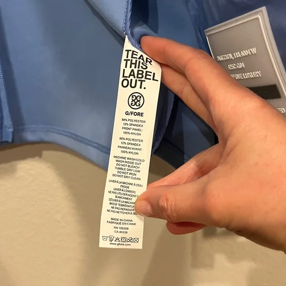 NWT G/FORE Women's Light Blue hybrid quilted Jacket, size M zippers, pockets - Picture 7 of 13